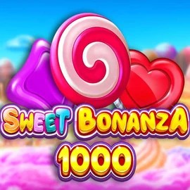 Sweet Bonanza 1000 online game logo by Pragmatic Play on casinolys.com